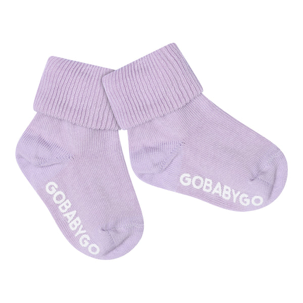 Non-slip Grip socks organic cotton - Cloud Lilac