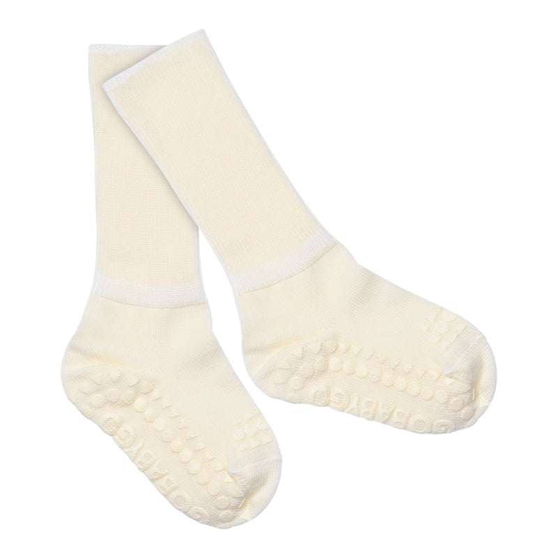 Non-Slip Grip Socks - Merino Wool - Snowflake