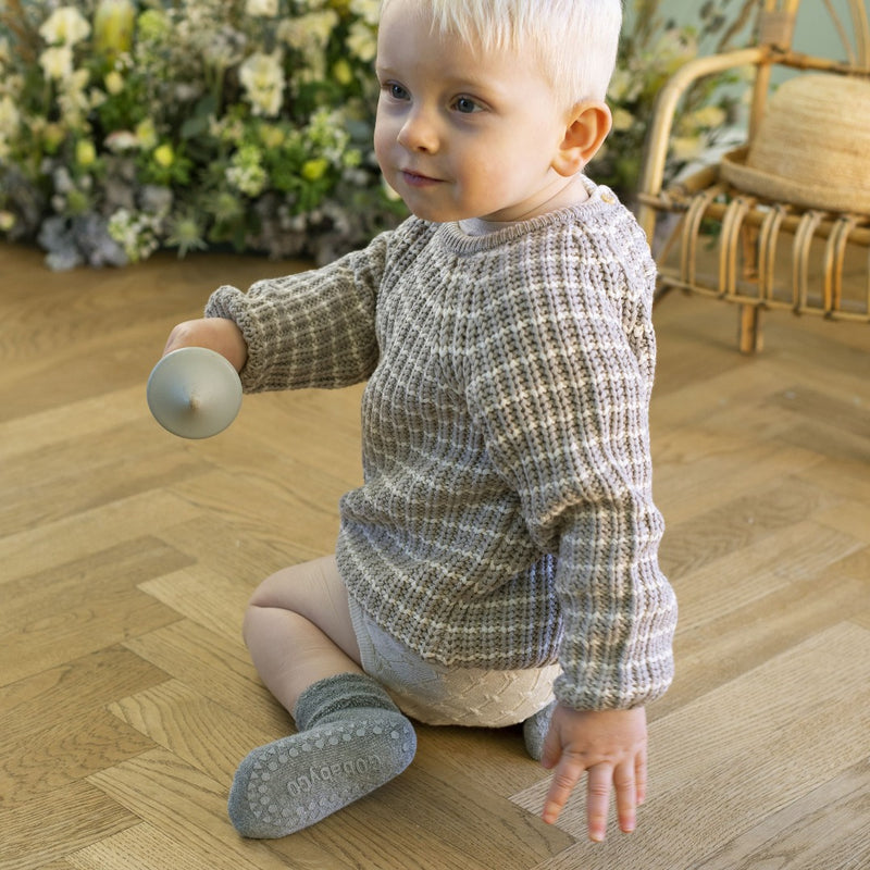 Chaussettes bébé coton bio antidérapantes
