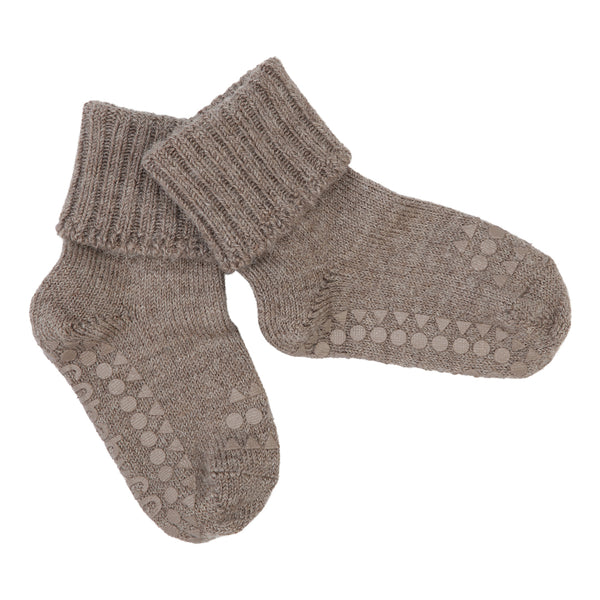 Chaussettes Antidérapantes Alpaga - Noyer