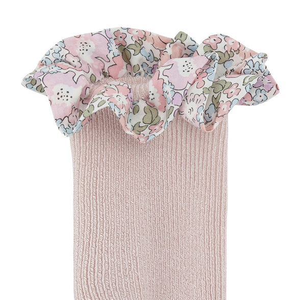 Chaussettes Antidérapantes Bambou - Soft Pink x Liberty